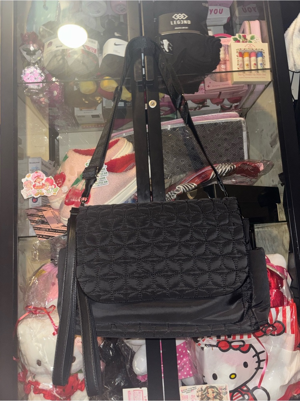 Black Quilted Shoulder Bag - Women Bags